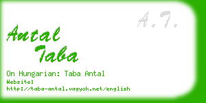 antal taba business card